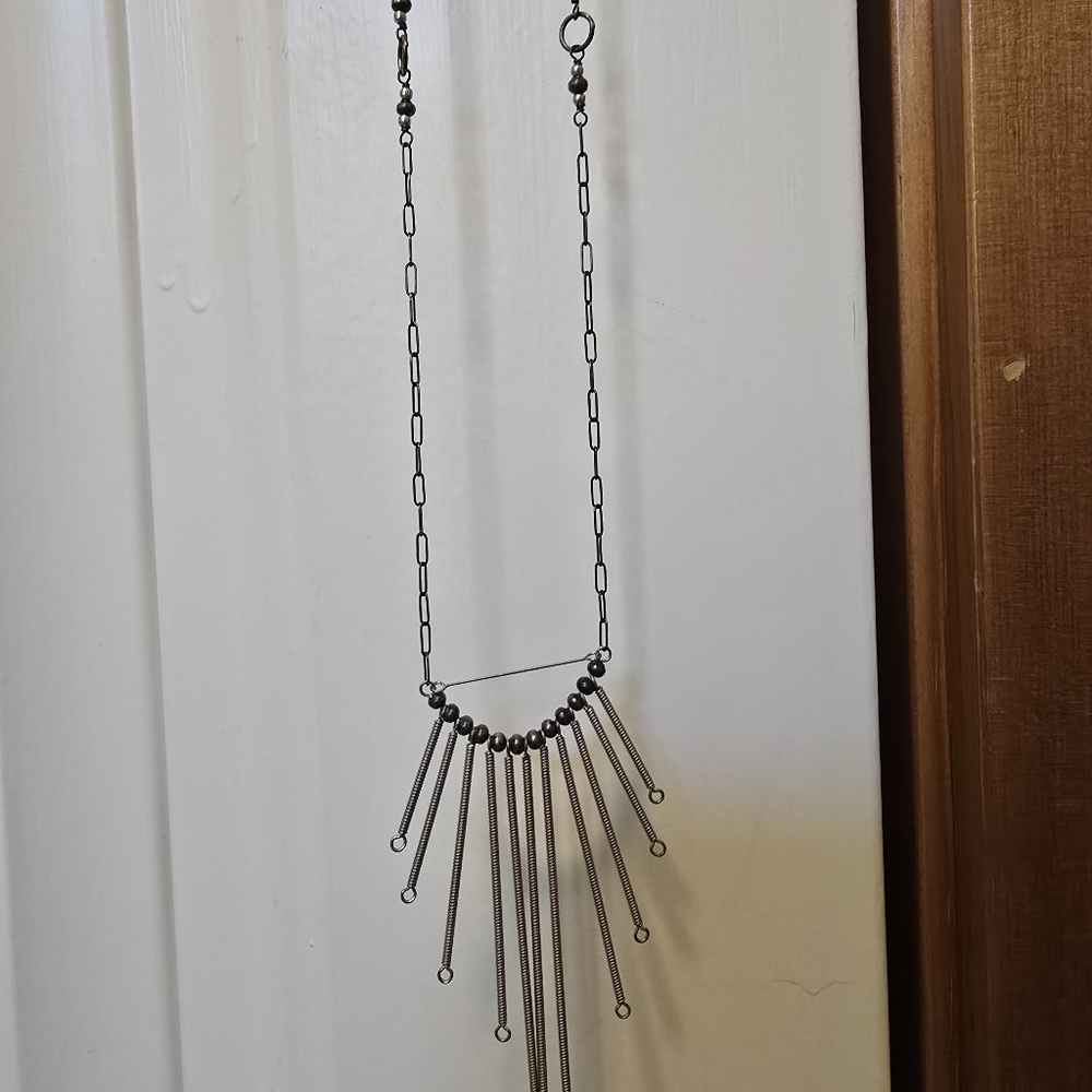 Recycled Guitar String Necklace 🎸 Sterling Silver